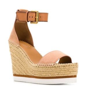 Chloé Wedges Nude/Pink